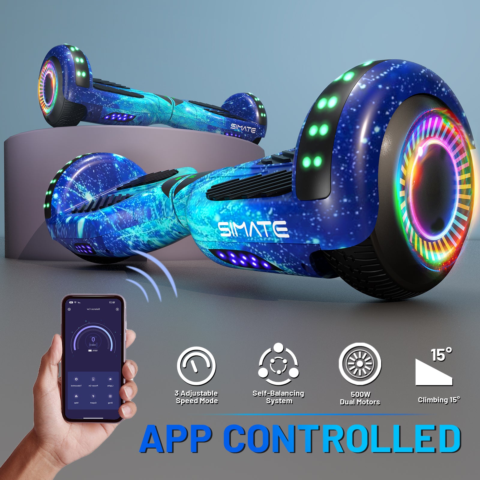 découvrez le hoverboard galaxie, un moyen de transport innovant alliant style, performance et confort. explorez de nouvelles dimensions de la conduite urbaine avec ses designs futuristes et ses fonctionnalités sécurisées. parfait pour les aventures en extérieur ou les déplacements quotidiens, le hoverboard galaxie vous offre une expérience unique et amusante.