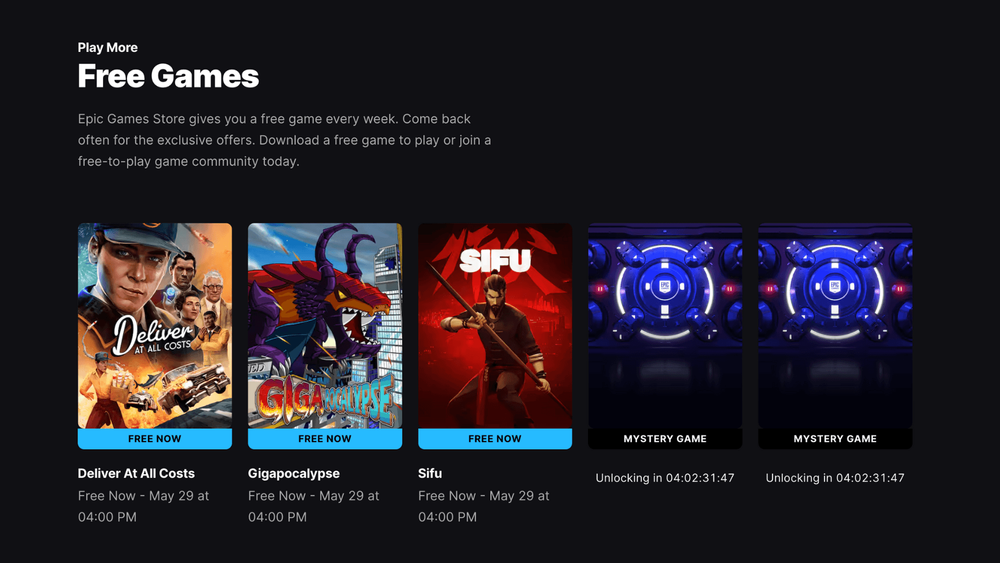 profitez de l'offre exceptionnelle de l'epic games store et recevez 1963€ de jeux gratuits. ne manquez pas cette opportunité unique pour enrichir votre bibliothèque de jeux vidéo sans dépenser un centime !